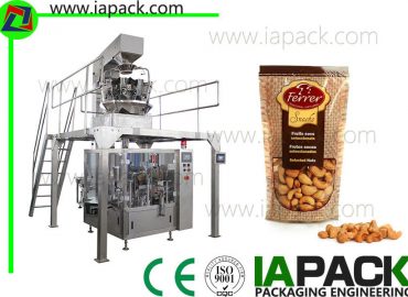 cashew kärnor packningsmaskin med 10 huvud väger 50g-500g doypack packningsmaskin väska bredd upp till 300mm