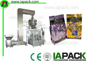 Pet Food Automatisk Rotary Bag-Given Packaging Machine för stora partiklar med Multi-Head Scale