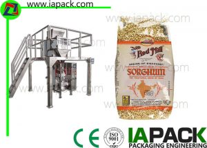 Punch Grain Packaging Machine 1500 Watt Automatiskt Med Multihead Vägare