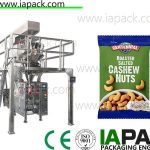 automatisk form fyllning tätningsmaskin med multi head väger för cashew nötter packning snacks packningsmaskin