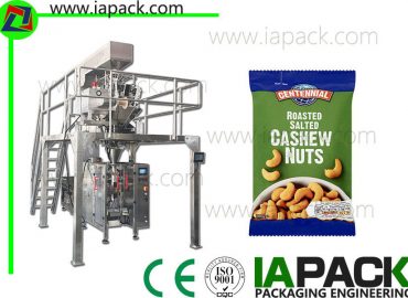 automatisk form fyllning tätningsmaskin med multi head väger för cashew nötter packning snacks packningsmaskin